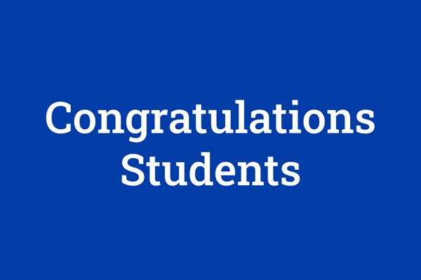 Congratulations Students